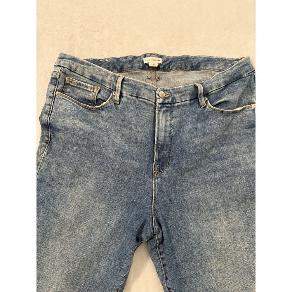 GOOD AMERICAN Good Legs Straight High Rise Jeans Size 18‎ GLSNF740OP - Picture 2 of 10
